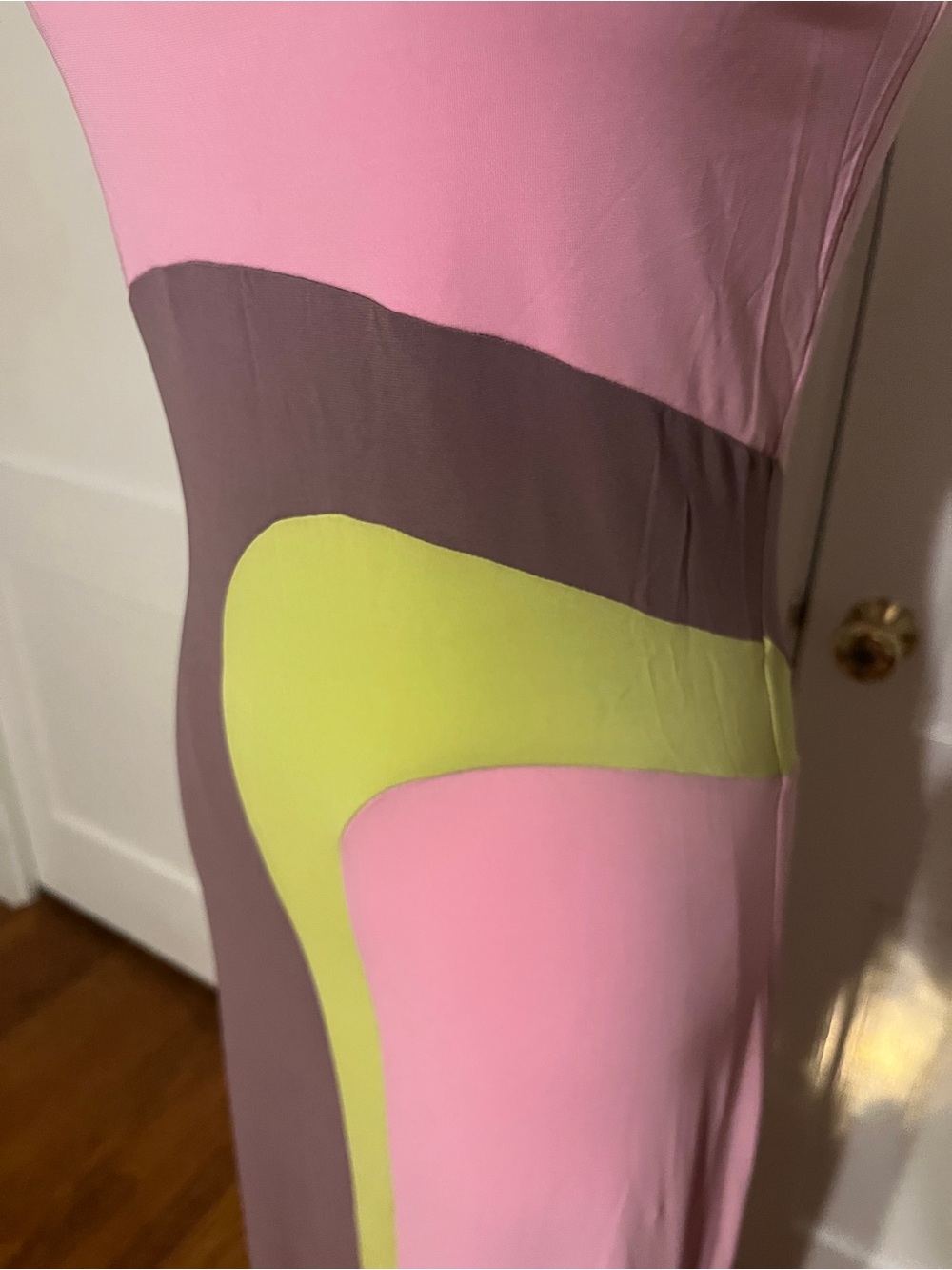 Plein Sud Pink Mod Colorblock Maxi Dress – Sculptural 90s Graphic - Picture 12 of 14